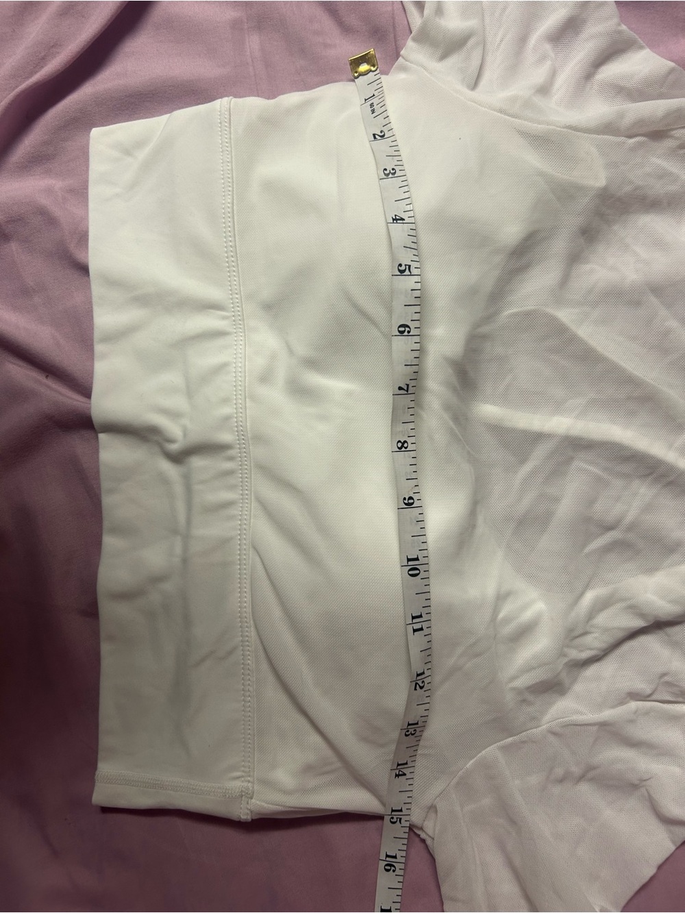 HALARA White Long-Sleeve Mesh Crop Top small NWT - Picture 12 of 12